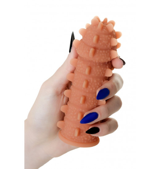 Насадка на фаллос с шипами и продолговатыми бугорками Extreme Sleeve 004 S-size - 12,7 см.