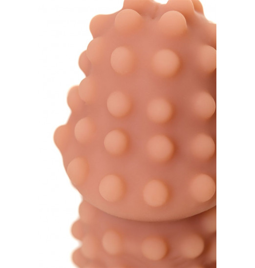 Телесная насадка на фаллос с бугорками Extreme Sleeve 010 S-size - 14,7 см.