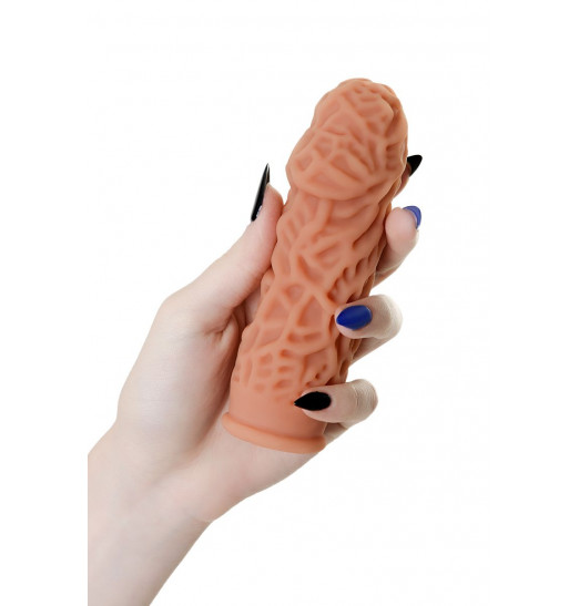 Насадка на фаллос с рельефными складочками Extreme Sleeve 012 S-size - 12,7 см.