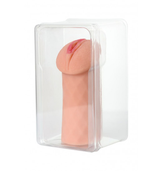 Телесный мастурбатор-вагина ELEGANCE с ромбами по поверхности Телесный мастурбатор-вагина ELEGANCE с ромбами по поверхности