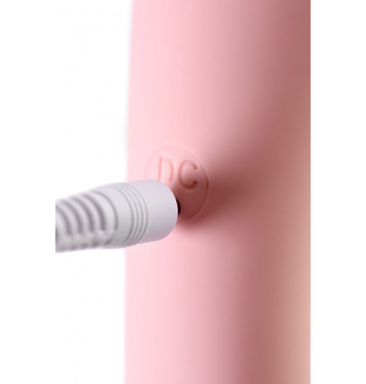 Розовый силиконовый вибратор с электростимуляцией TESLA G-POINT - 21 см.