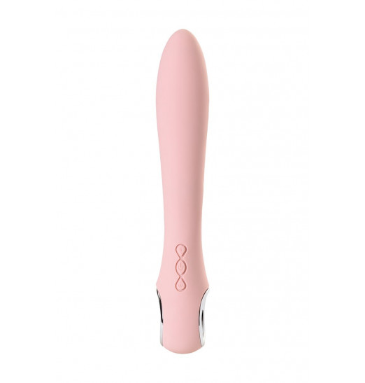 Розовый силиконовый вибратор с электростимуляцией GALVANI VIBE - 21 см.