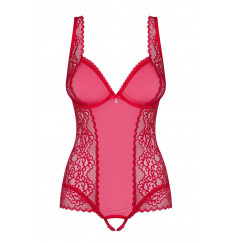 Оригинальное кружевное боди с интимным доступом Rougebelle