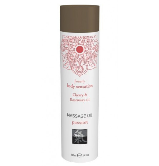 Массажное масло с ароматом вишни с добавлением масла розмарина - 100 мл.