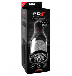 Прозрачный мастурбатор-ротатор с голосовым сопровождением Talk Dirty Rotobator