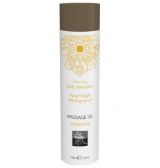 Массажное масло с ароматом иланг-иланга с добавлением масла зародышей пшеницы - 100 мл.