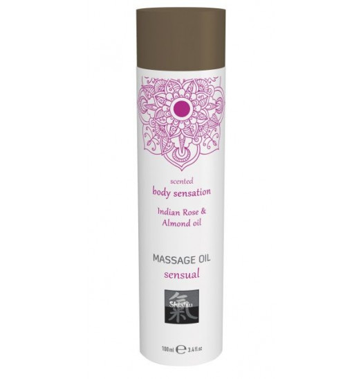 Массажное масло с ароматом индийской розы с добавлением миндального масла - 100 мл.