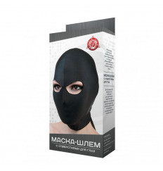Чёрная маска-шлем с отверстием для глаз