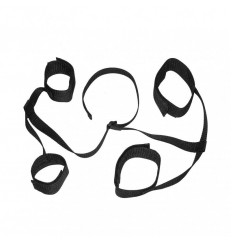 Черный фиксатор для запястий и лодыжек на липучках