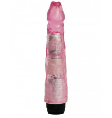 Розовый вибратор-реалистик - 22,5 см.