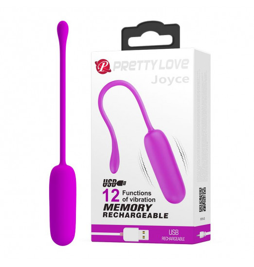 Лиловое перезаряжаемое виброяйцо Joyce