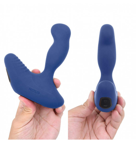 Синий вибромассажер простаты NEXUS REVO 2.0 с вращающейся головкой Синий вибромассажер простаты NEXUS REVO 2.0 с вращающейся головкой