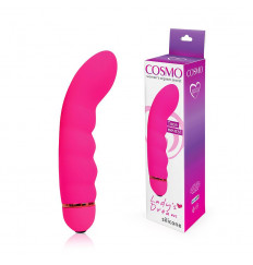 Розовый изогнутый вибромассажер с 20 режимами вибрации - 17 см.