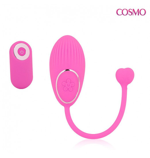 Розовое виброяйцо с 10 режимами вибрации и пультом ДУ