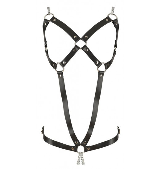 Черная кожаная упряжь Leather Harness