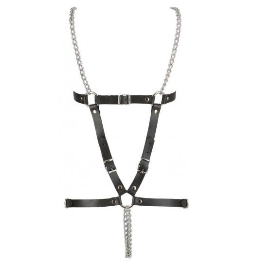 Черная кожаная упряжь Leather Harness