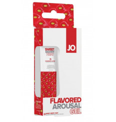 Стимулирующий клиторальный гель со вкусом клубники JO Sweet Berry Heat - 10 мл.