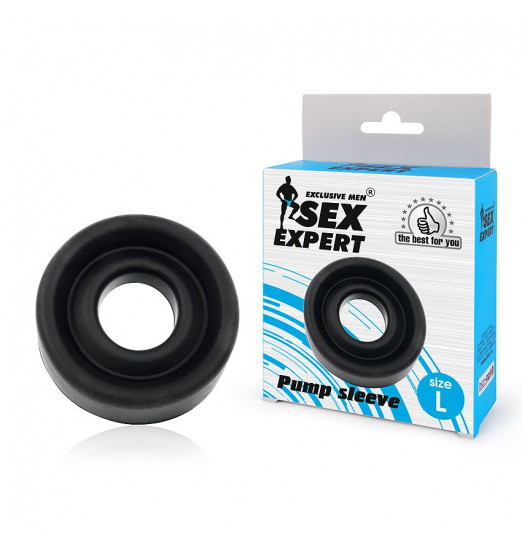 Черная гладкая насадка на помпу размера L