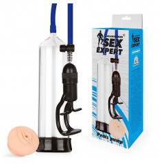 Прозрачная вакуумная помпа с ручным поршнем