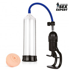 Прозрачная вакуумная помпа с ручным поршнем