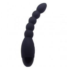 Черный анальный вибростимулятор Lovers Beads - 19 см.