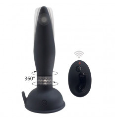 Черный анальный вибростимулятор Remote Control Anal Plug - 17,5 см.