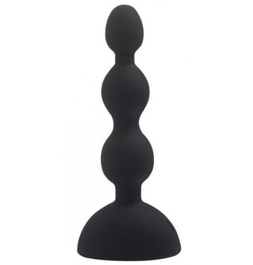 Черный анальный вибростимулятор Anal Beads S - 14,5 см.
