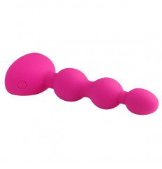 Розовый анальный вибростимулятор Anal Beads S - 14,5 см.
