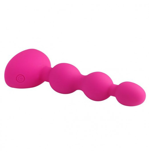 Розовый анальный вибростимулятор Anal Beads S - 14,5 см.