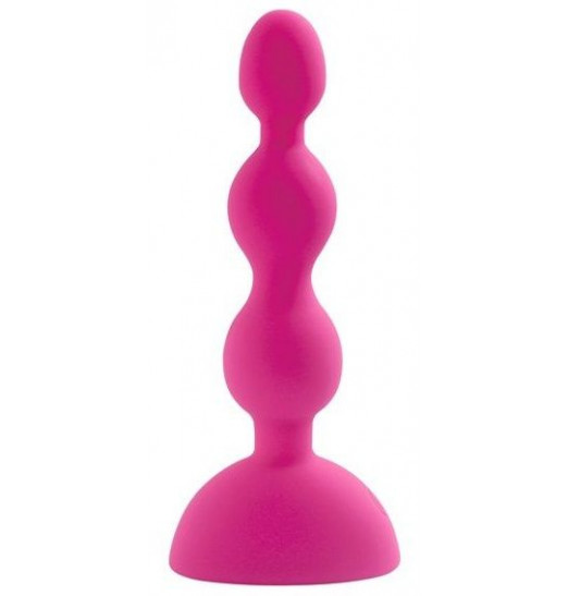 Розовый анальный вибростимулятор Anal Beads S - 14,5 см.