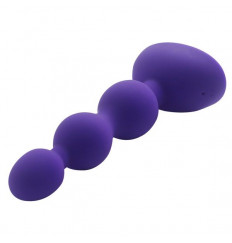 Фиолетовый анальный вибростимулятор Anal Beads S - 14,5 см.