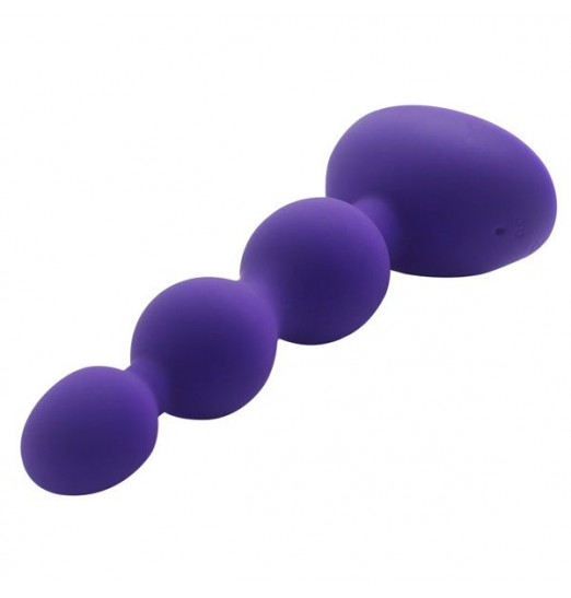 Фиолетовый анальный вибростимулятор Anal Beads S - 14,5 см.