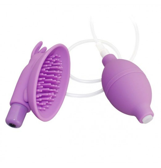 Фиолетовая вакуумная помпа для клитора Naughty Rabbit