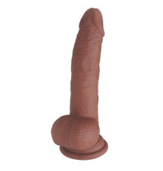Коричневый вибратор-реалистик Novice - 16,5 см.