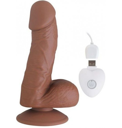 Коричневый вибратор SEDUCER 20 Function Ballsy Stud - 16,5 см. Коричневый вибратор SEDUCER 20 Function Ballsy Stud - 16,5 см.