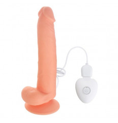 Телесный вибратор SEDUCER 20 Function Long John - 21,5 см.