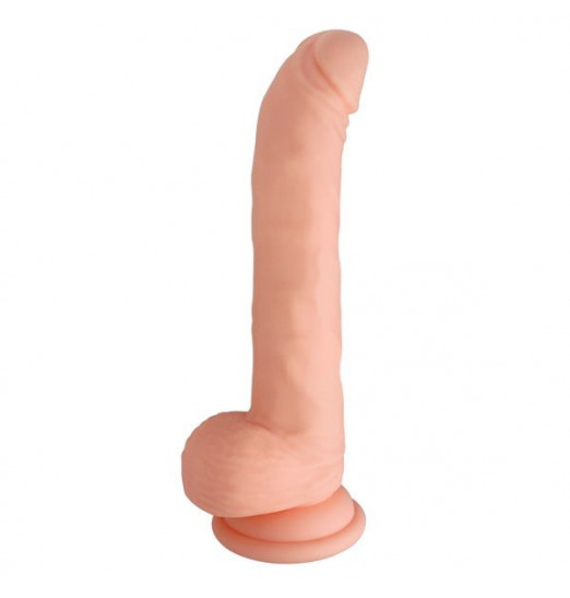 Телесный вибратор The master - 22 см.