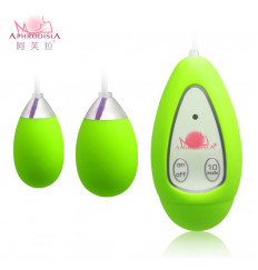 Лаймовые виброяйца Xtreme 10F Dual Eggs