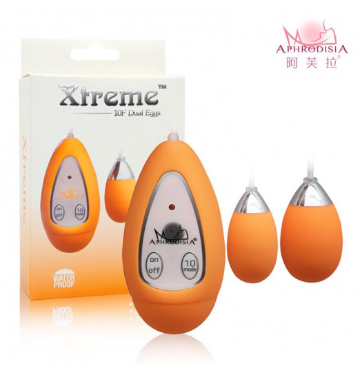Оранжевые виброяйца Xtreme 10F Dual Eggs