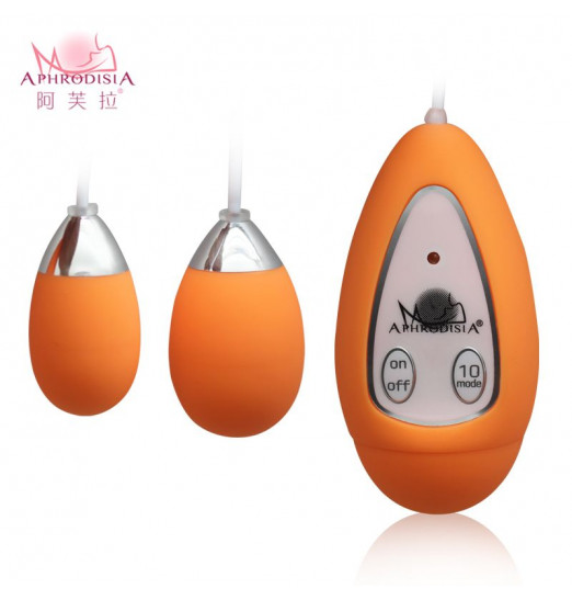 Оранжевые виброяйца Xtreme 10F Dual Eggs