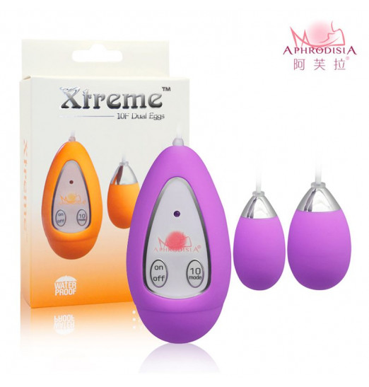 Фиолетовые виброяйца Xtreme 10F Dual Eggs