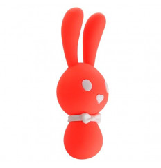 Оранжевый вибростимулятор-зайчик Dorcel - 16 см.