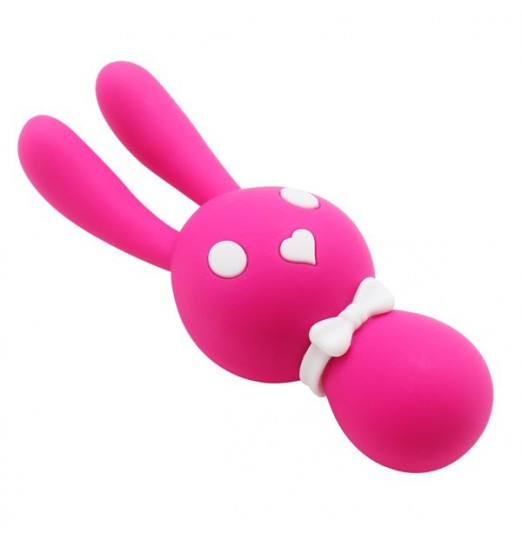 Розовый вибростимулятор-зайчик Dorcel - 16 см.