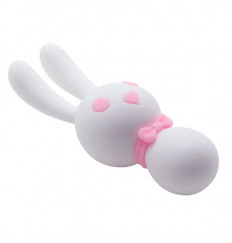 Белый вибростимулятор-зайчик Dorcel - 16 см.