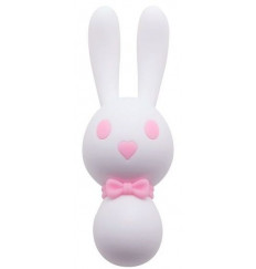 Белый вибростимулятор-зайчик Dorcel - 16 см.