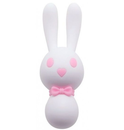Белый вибростимулятор-зайчик Dorcel - 16 см.