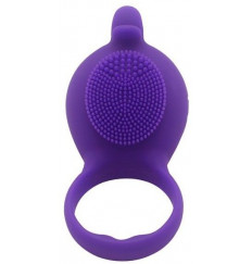 Фиолетовое виброкольцо на пенис Dolphin