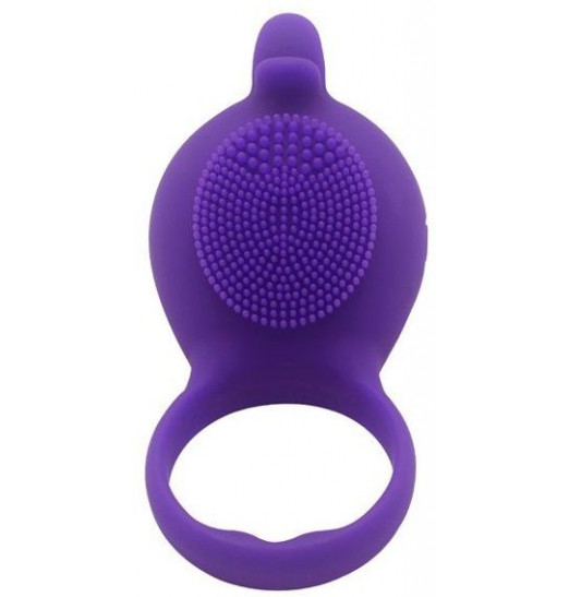 Фиолетовое виброкольцо на пенис Dolphin