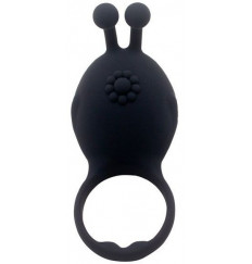 Черное виброкольцо на пенис Rascal