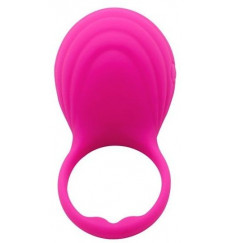 Розовое виброкольцо на пенис Ripple